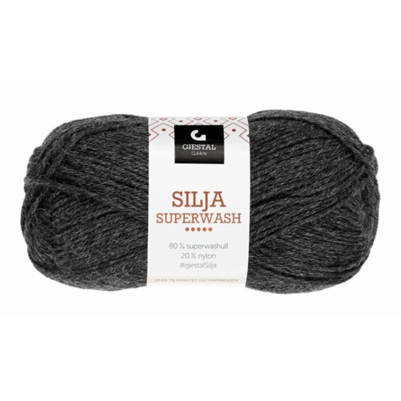 Gjestal Silja Superwash 327 Anthrazit meliert