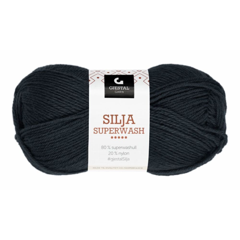 Gjestal Silja Superwash 301 Schwarz