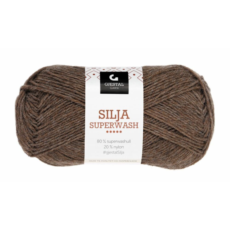 Gjestal Silja Superwash 387 Dunkelbraun meliert