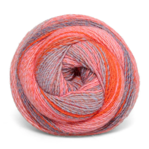 Mayflower Taormina 018 Leuchtendes Orange/ Flamingo/ Verblasstes Blau/ Kornblume