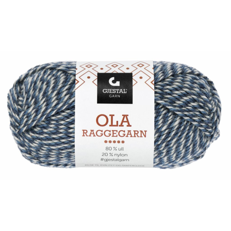 Gjestal Ola Raggegarn 712 Dunkel/Denim/Natur gemillt