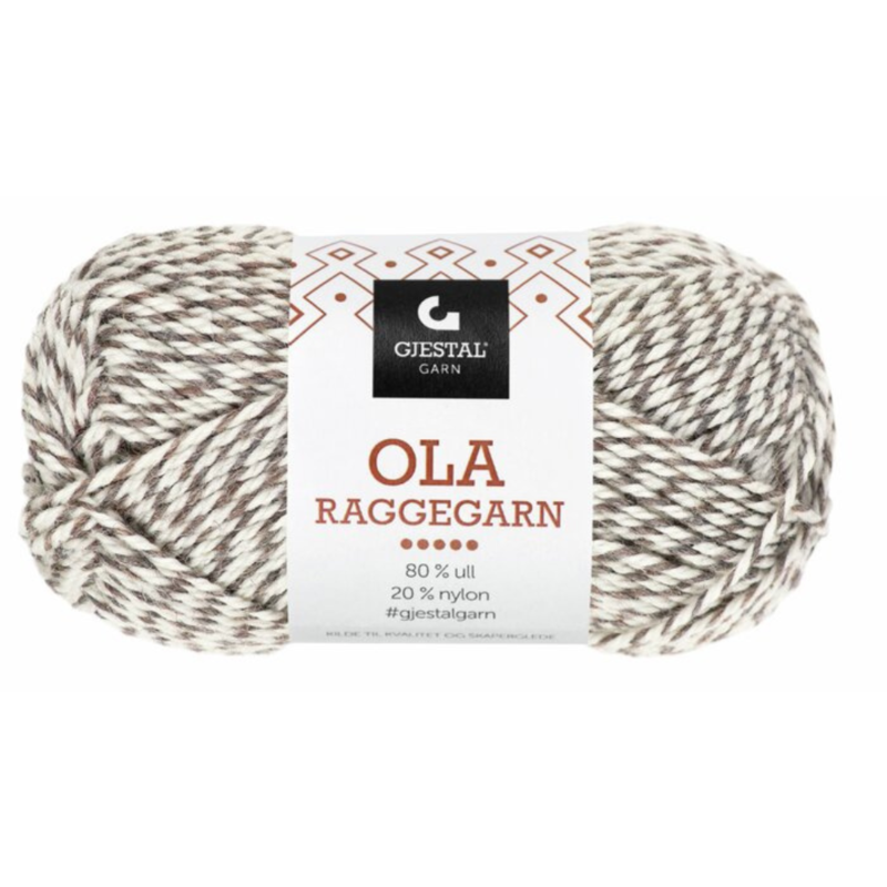 Gjestal Ola Raggegarn 705 Natur/braun gefräst
