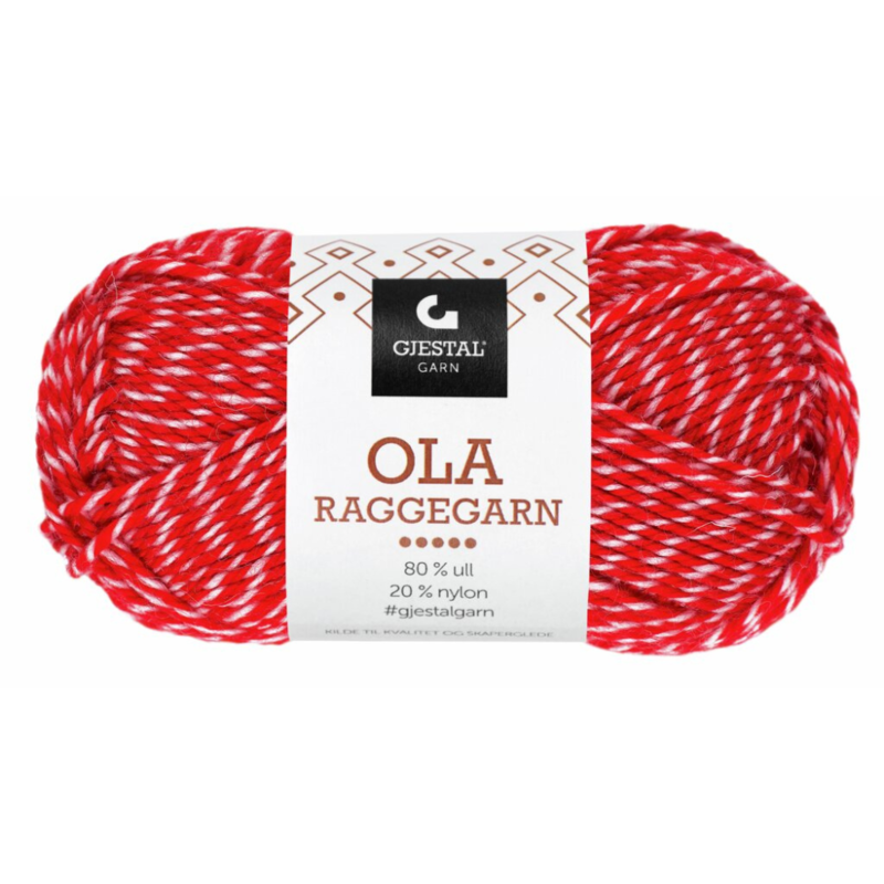 Gjestal Ola Raggegarn 709 Rot/natur gemillt