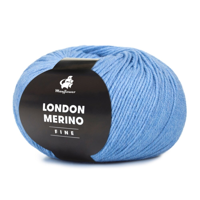 Mayflower London Merino Fine 033 Melange Himmelbla