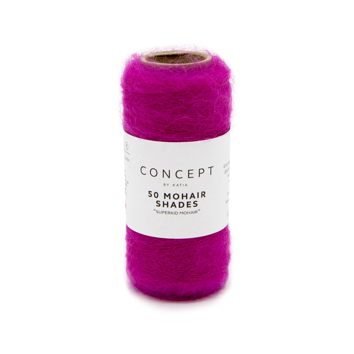 Katia 50 Mohair Shades 38 Fuchsia (heller als auf dem Bild)