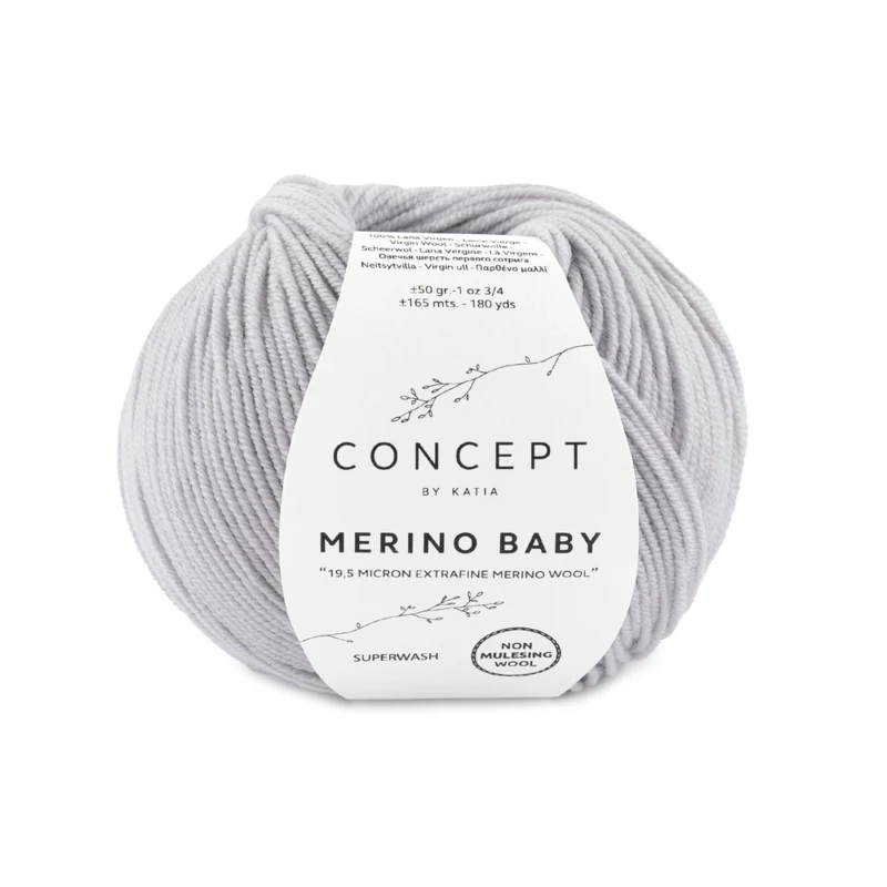 Katia Concept Merino Baby 055 Perlhellgrau