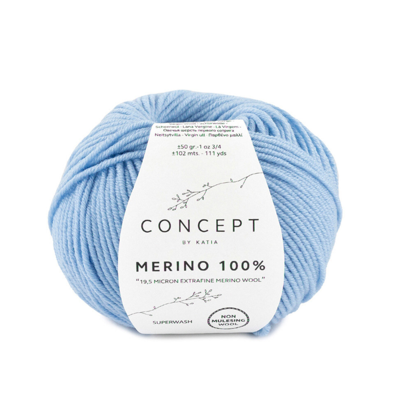 Katia Merino 100% 008 Blauer Himmel