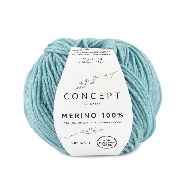 Katia Merino 100% 075 Wasserblau