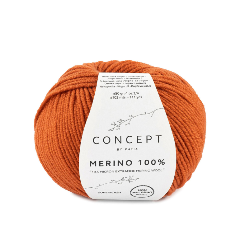 Katia Merino 100% 020 Tiefes Orange