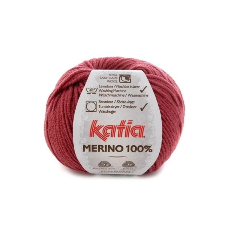 Katia Merino 100% 079 Himbeerrot