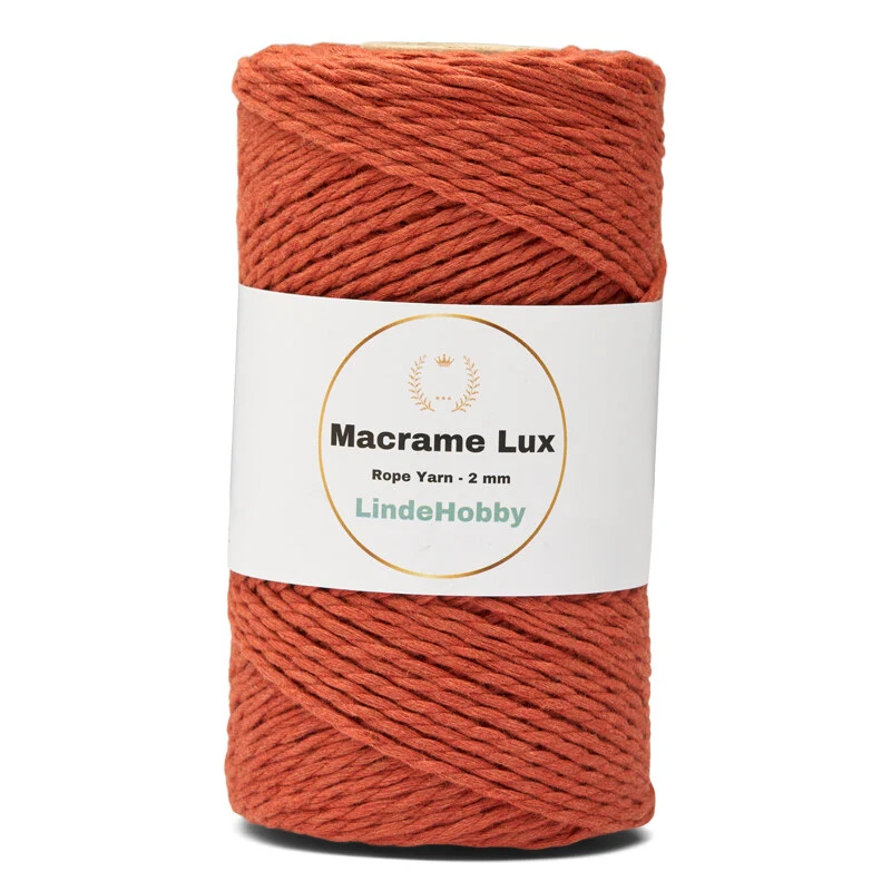 LindeHobby Macrame Lux, Rope Yarn, 2 mm 09 Gebranntes Orange