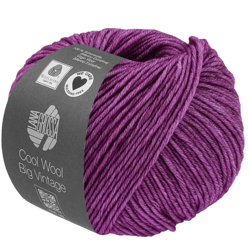 Lana Grossa Cool Wool Big Vintage 94 Rotviolett