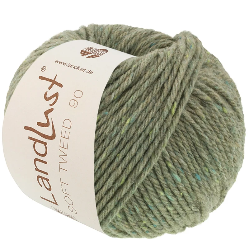 Lana Grossa Landlust Soft Tweed 90 35 Salbeigrün meliert