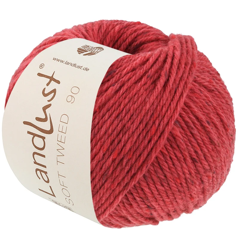 Lana Grossa Landlust Soft Tweed 90 32 Erdbeerrot meliert