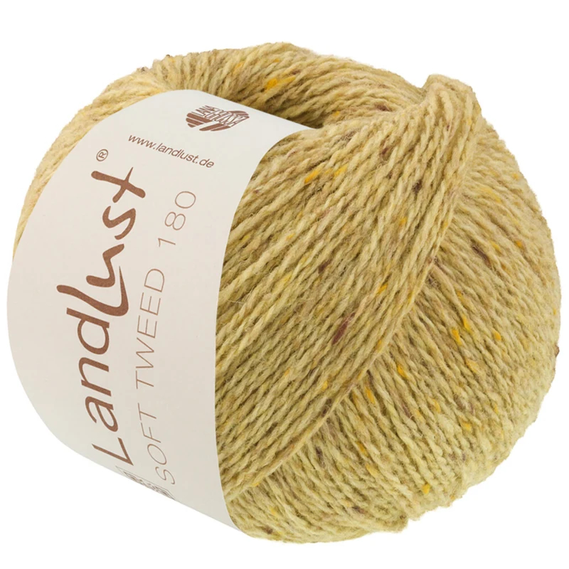 Lana Grossa Landlust Soft Tweed 180 134 Grünbeige meliert