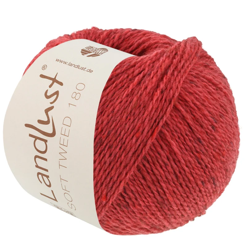 Lana Grossa Landlust Soft Tweed 180 132 Erdbeerrot meliert