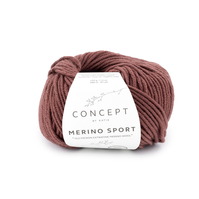 Katia Concept Merino Sport 072 Rotbraun