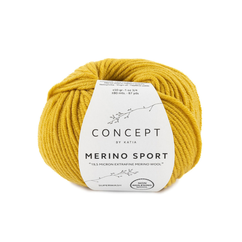 Katia Concept Merino Sport 044 Senfgelb