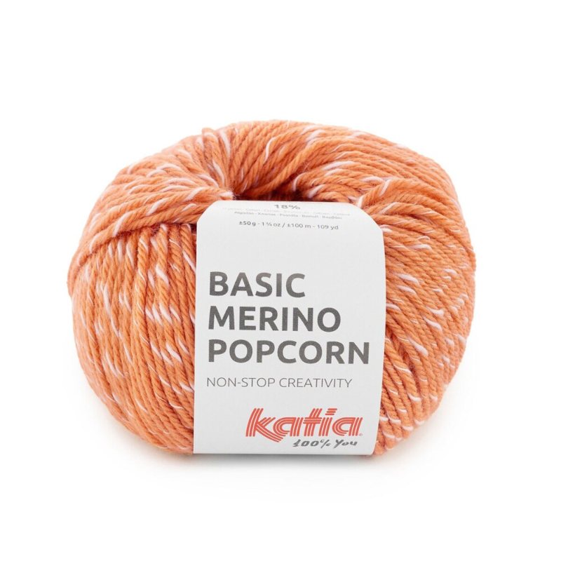 Katia Basic Merino Popcorn 110 Pfirsich-weiß