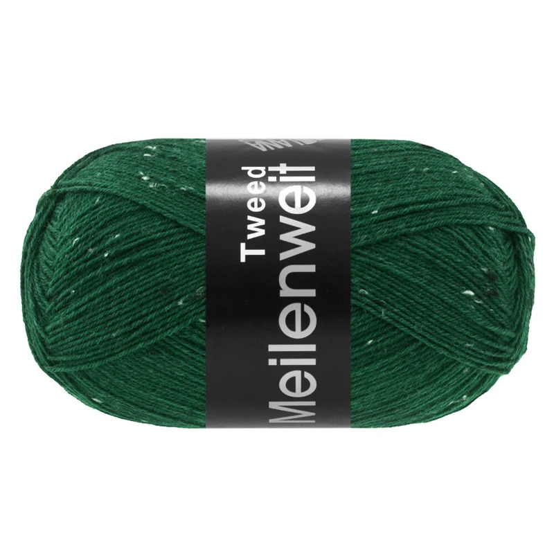 Lana Grossa Meilenweit 100 Tweed 183 Flaschengrün