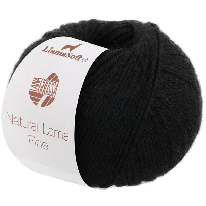 Lana Grossa Natural Lama Fine 108 Schwarz