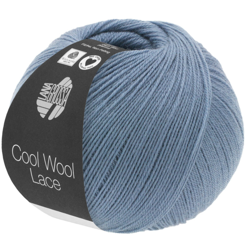 Lana Grossa Cool Wool Lace 02 Taubenblau