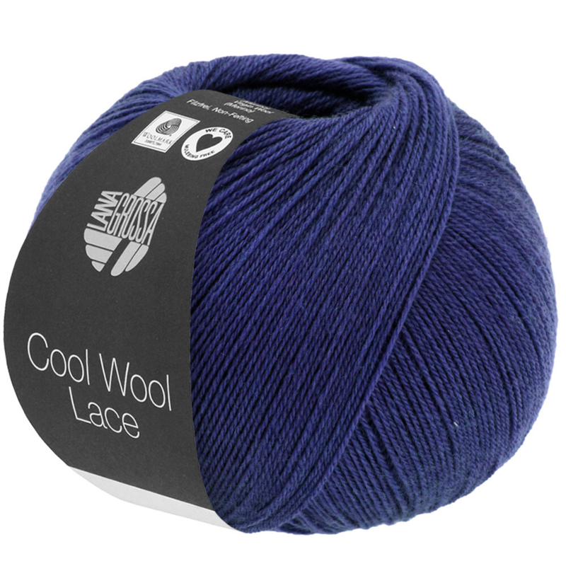 Lana Grossa Cool Wool Lace 53 Marineblau