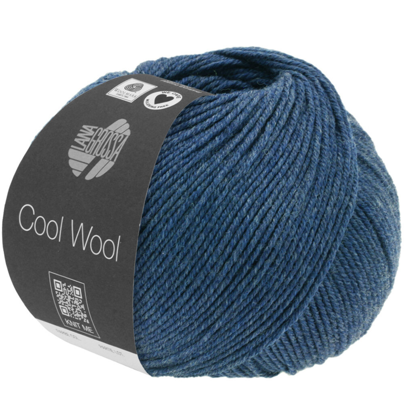 Lana Grossa Cool Wool Mélange 1490 Dunkelblau meliert