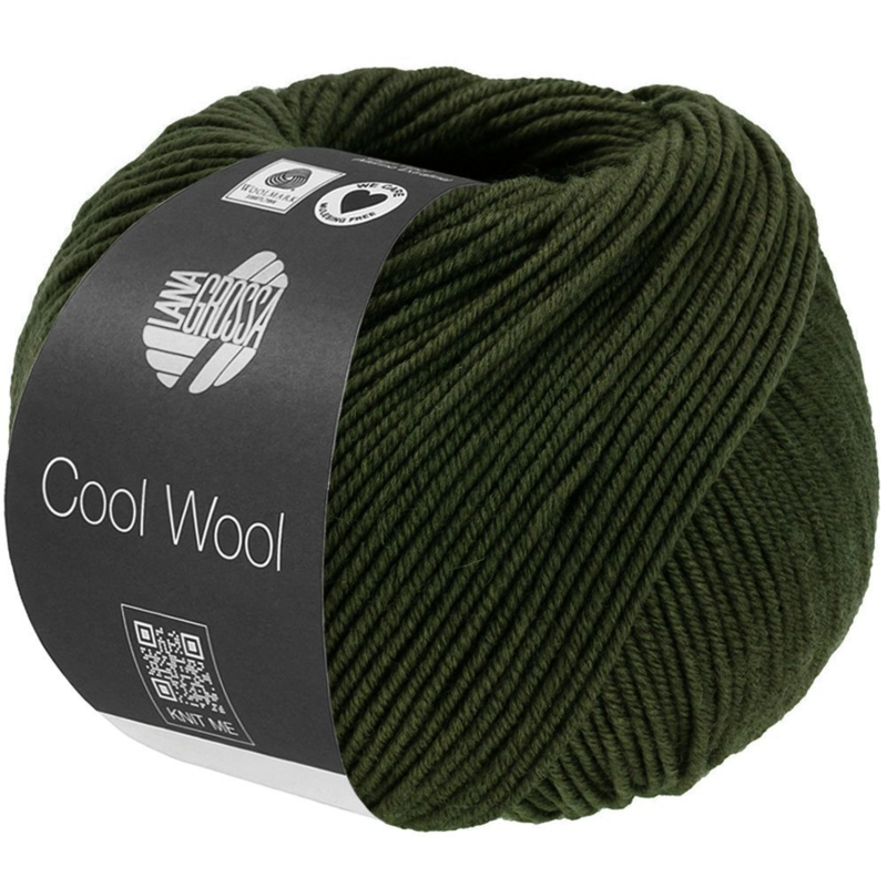 Lana Grossa Cool Wool Mélange 1495 Lodengrün meliert