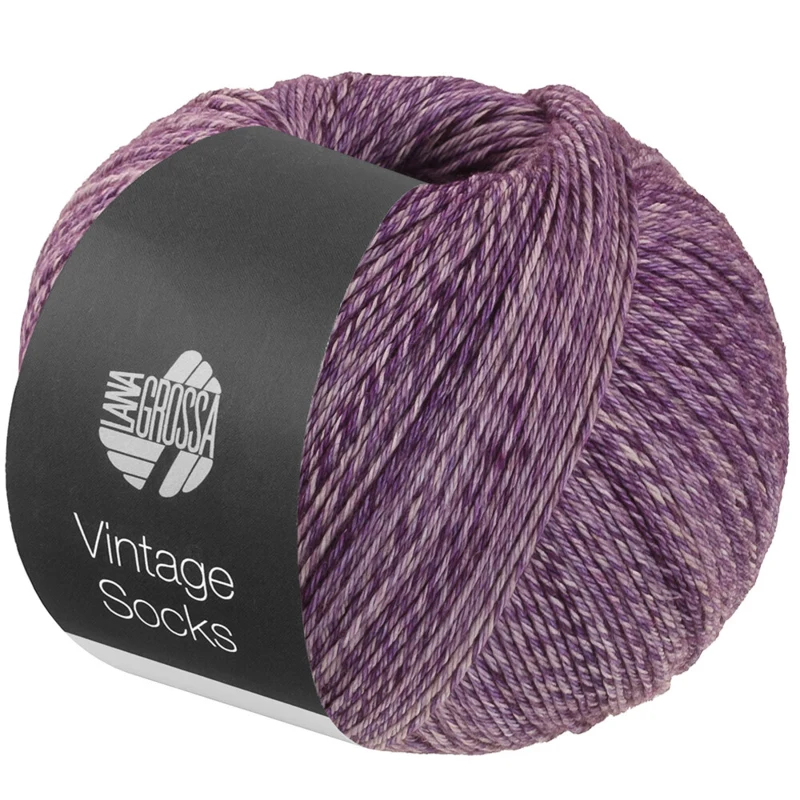 Lana Grossa Vintage Socks 1021 Dunkelviolett/Pflaume meliert
