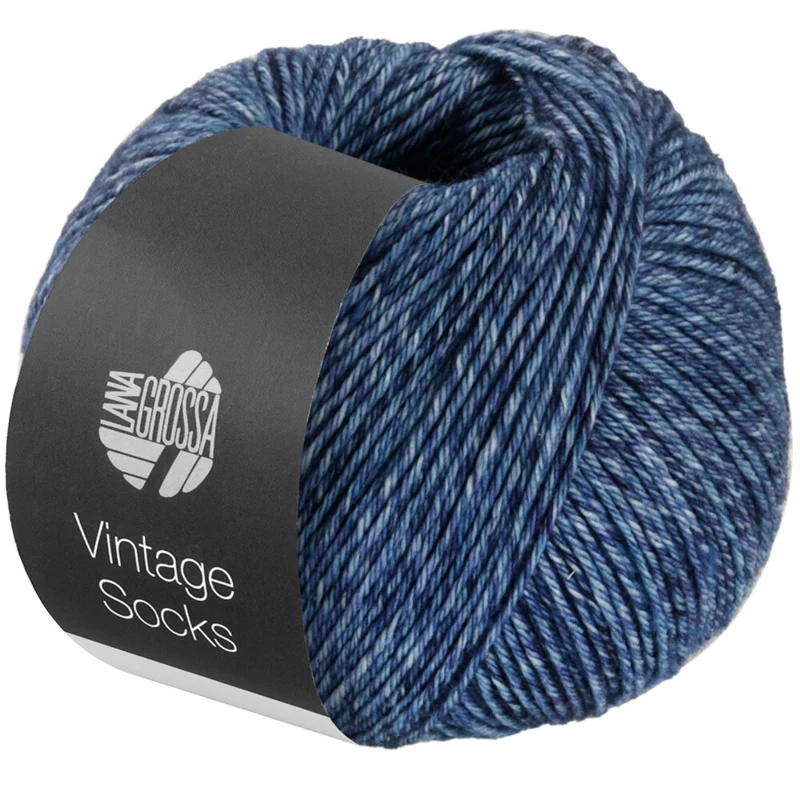 Lana Grossa Vintage Socks 1005 Jeans/Graublau/Dunkelblau meliert