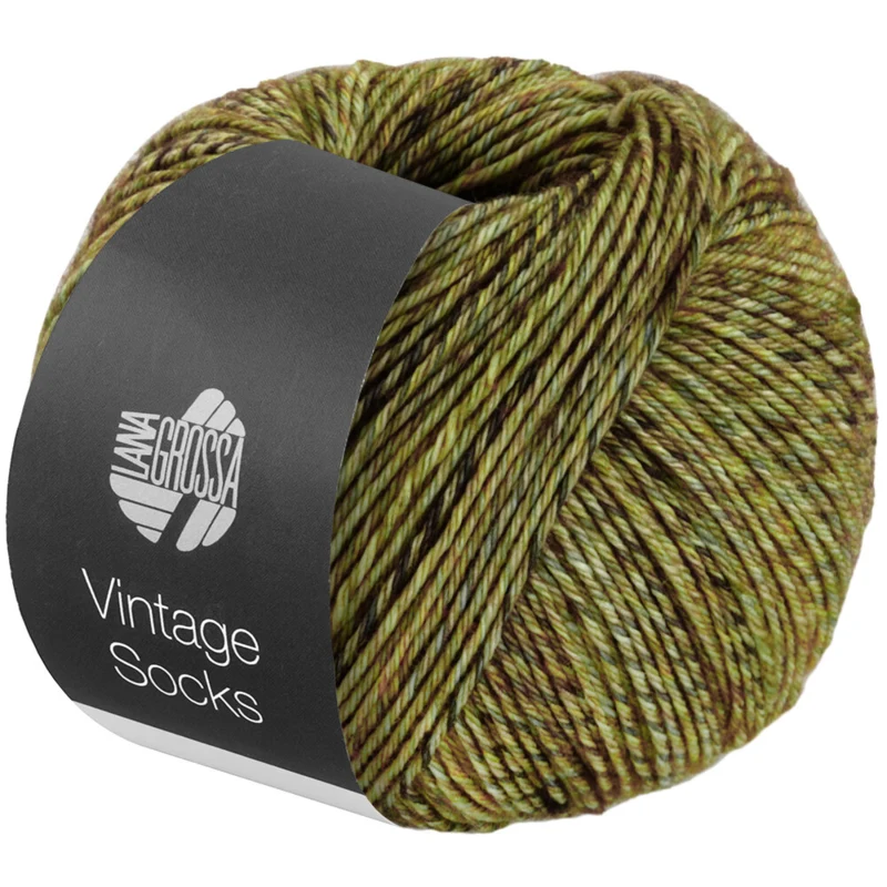Lana Grossa Vintage Socks 1002 Maigrün/Apfelgrün/Dunkelgrün meliert
