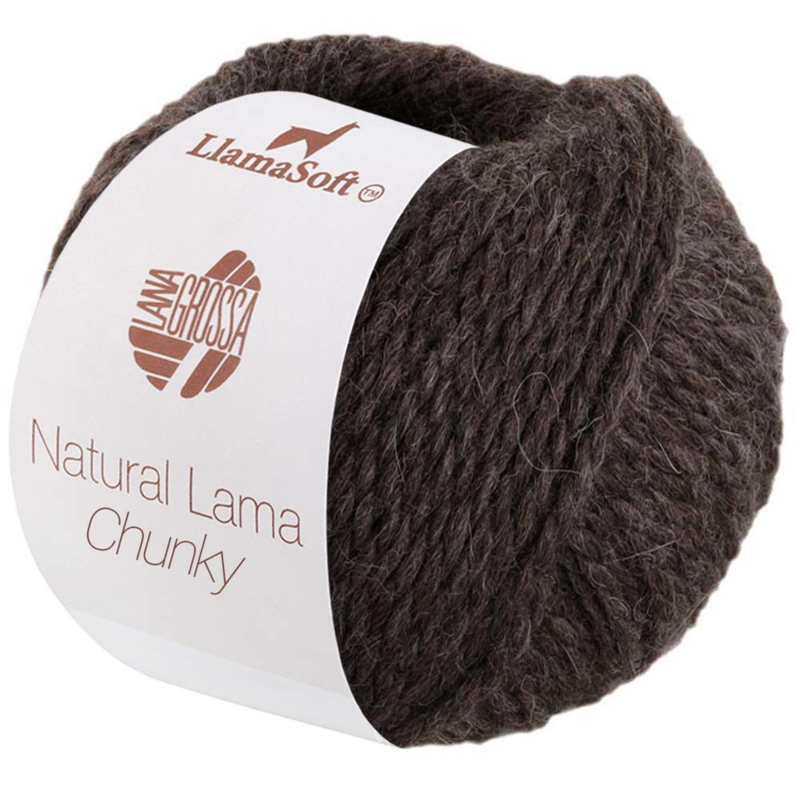 Natural Lama Chunky 15 Schwarzbraun