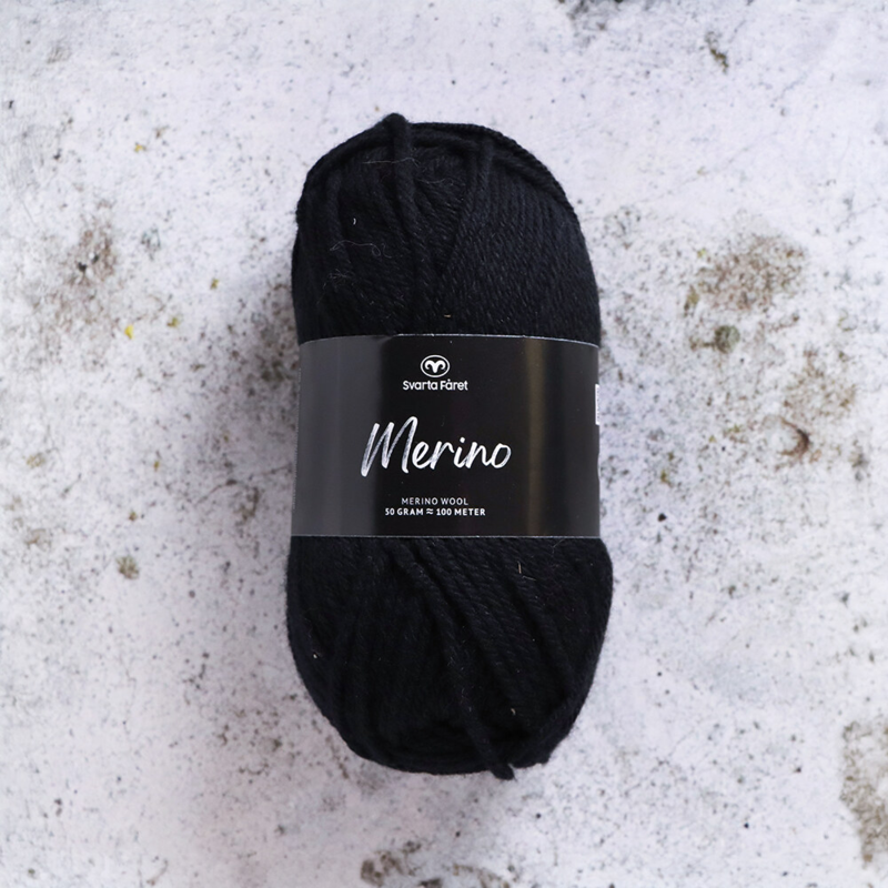 Svarta Fåret Merino 01 Pechschwarz