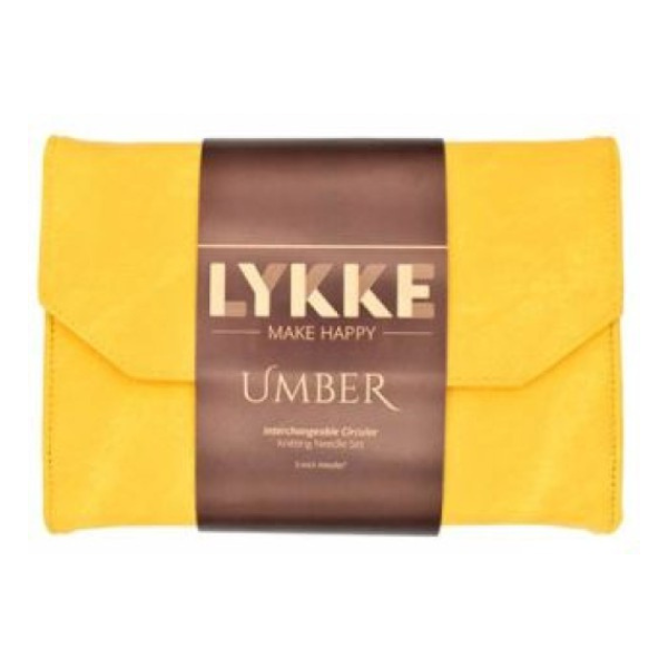 LYKKE Austauschbare Rundstricknadelset Umber, Gelb, 13 cm