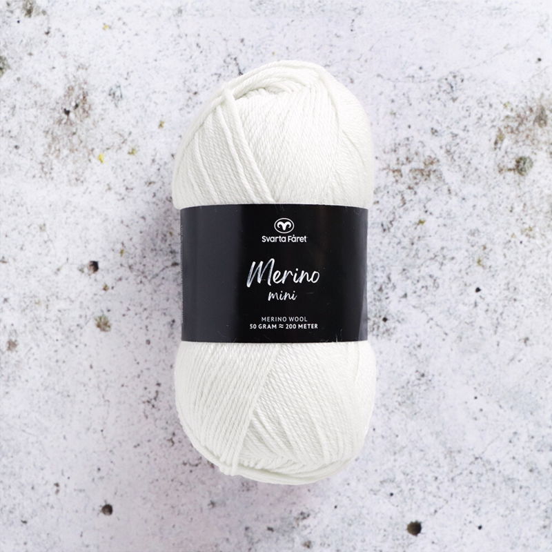 Svarta Fåret Merino Mini 30 Schneeweiß