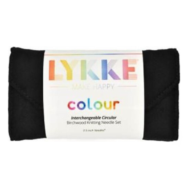 LYKKE Austauschbare Rundstricknadelset Colour, Schwarz, 9 cm