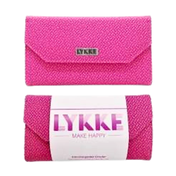 LYKKE Austauschbare Rundstricknadelset Blush, Magenta, 9 cm