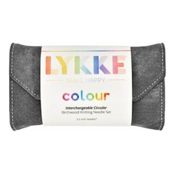 LYKKE Austauschbare Rundstricknadelset Colour, Grau, 9 cm