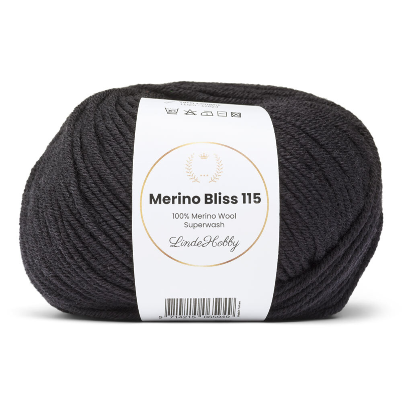 LindeHobby Merino Bliss 115 08 Schwarz