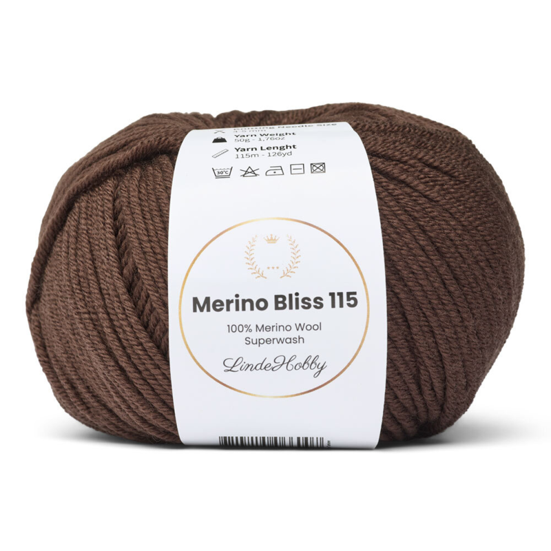 LindeHobby Merino Bliss 115 14 Dunkelbraun