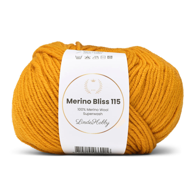 LindeHobby Merino Bliss 115 16 Senfgelb