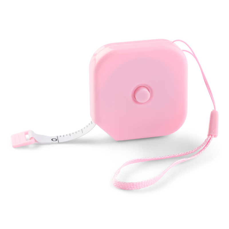 LindeHobby Quadratisches Einziehbares Maßband, 150 cm Pink