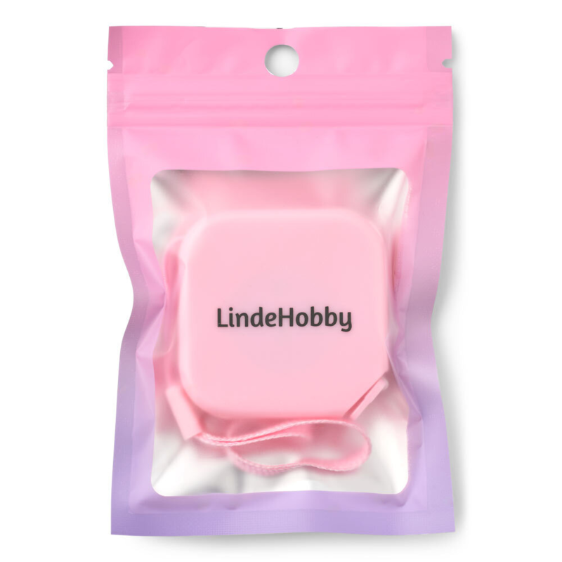 LindeHobby Quadratisches Einziehbares Maßband, 150 cm Pink