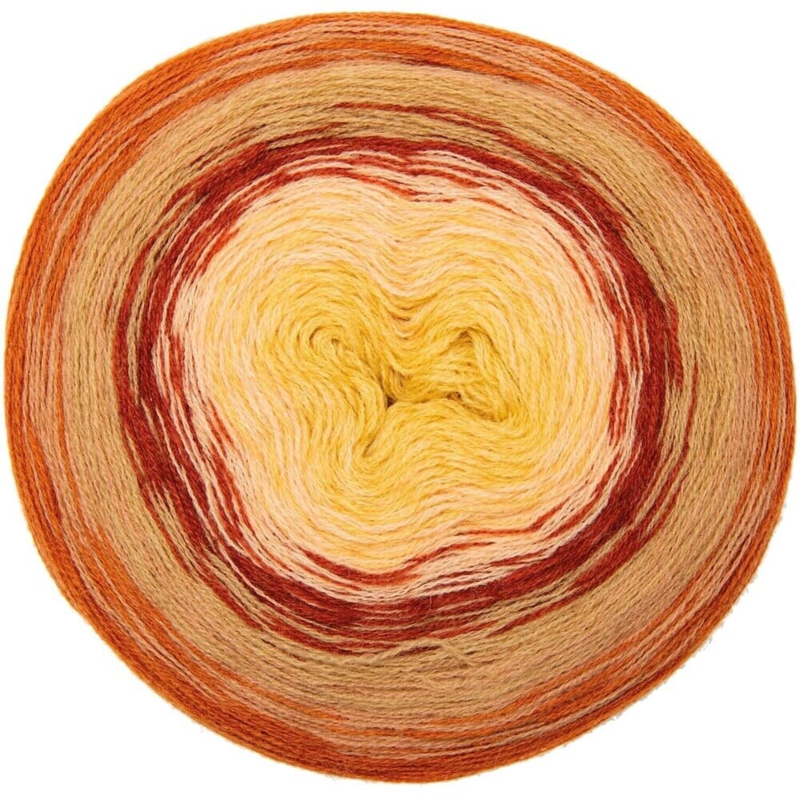 Rico Design Creative Wool Dégradé Super 6 17 Rot-Senf