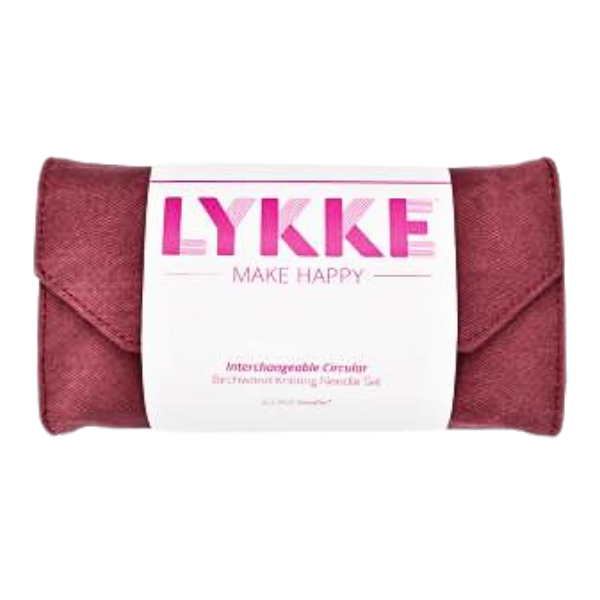 LYKKE Austauschbare Rundstricknadelset Blush, Crimson, 9 cm