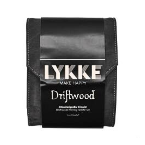 LYKKE Austauschbare Rundstricknadelset Driftwood, Starter Set, Grau, 13 cm