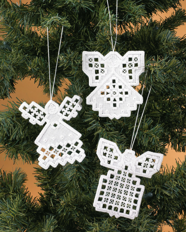 Stickset Engel Hardanger 3 Stk x 10 x 9 cm