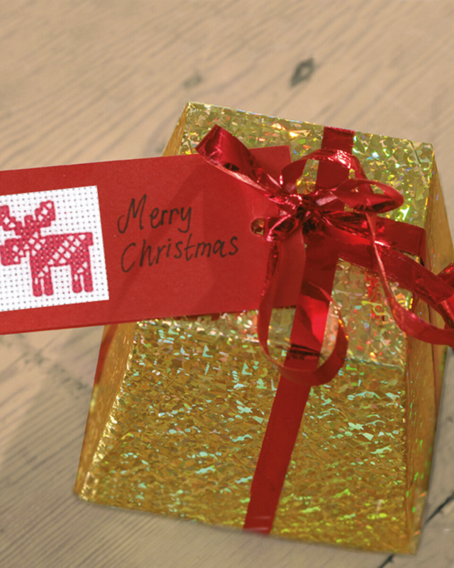 Stickset Geschenkanhänger 8 x 4 cm