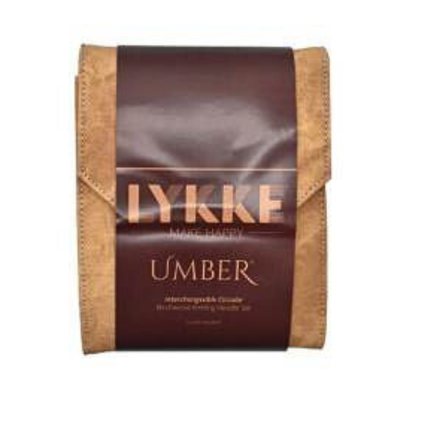 LYKKE Austauschbares Rundstricknadelset Umber, Starter Set, Tan, 13 cm
